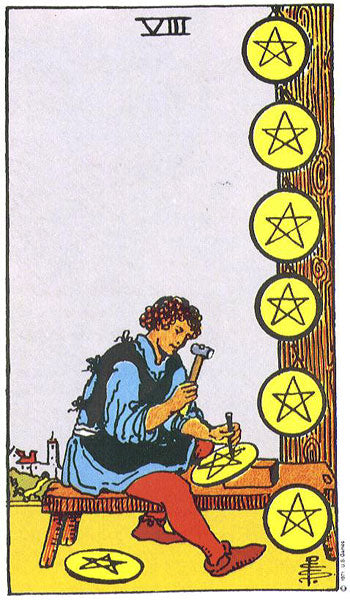 Learning Minor Arcana - Eight of Pentacles