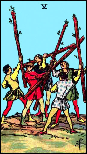 Learning Minor Arcana - Five of Wands